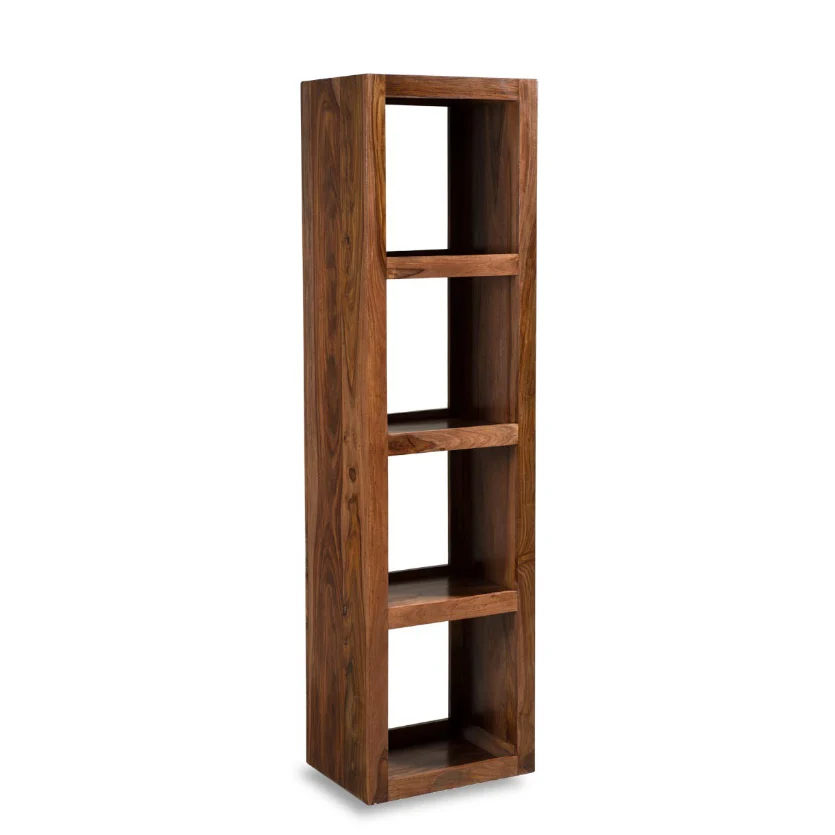 Novo Petite Sheesham Vertical 4 Hole Display Shelf