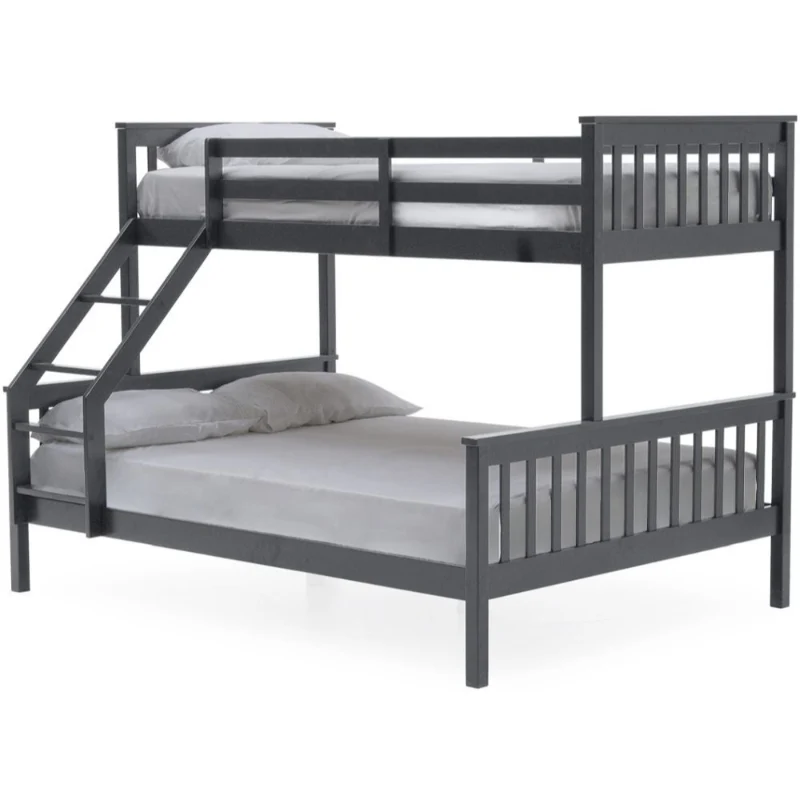 Salix 3ft and 4ft 6in Grey Painted Bunk Bed
