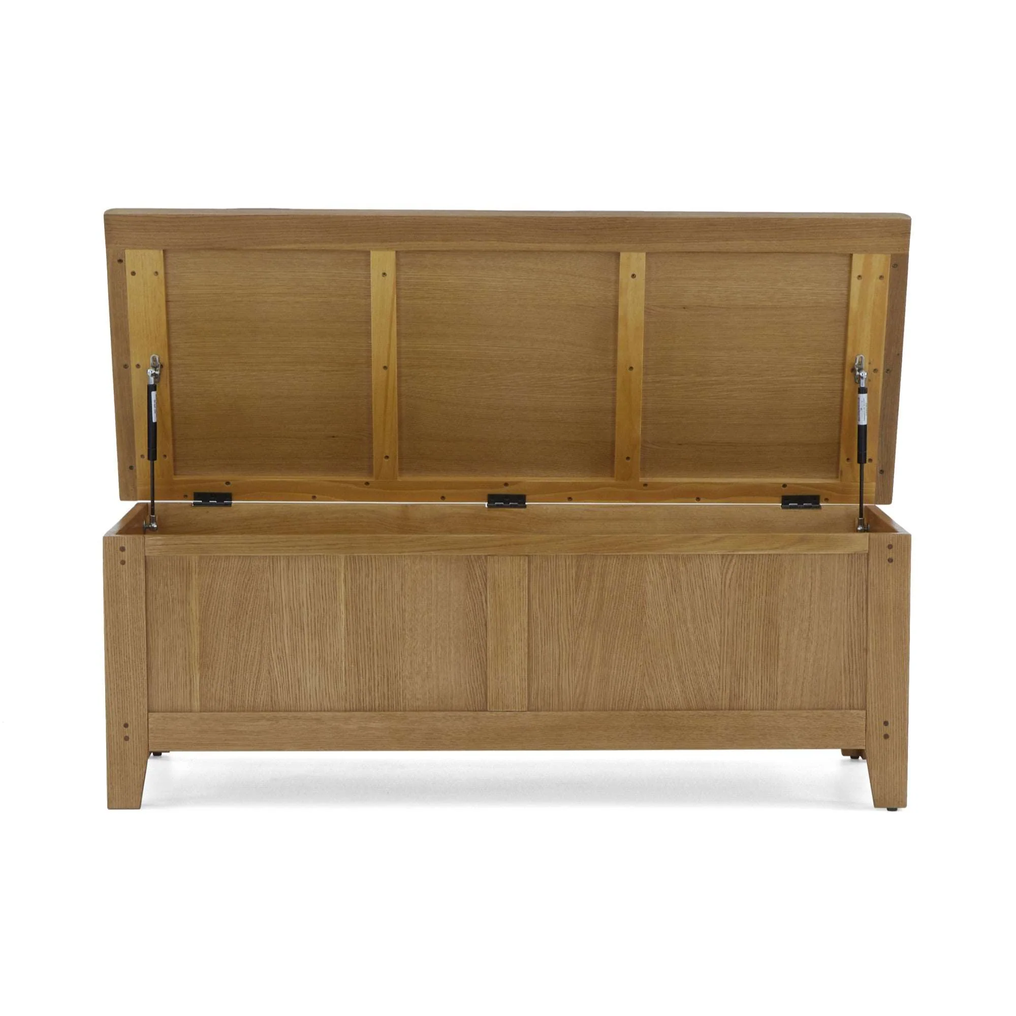 Barnham Oak & Grey Cushioned Top Storage Bench