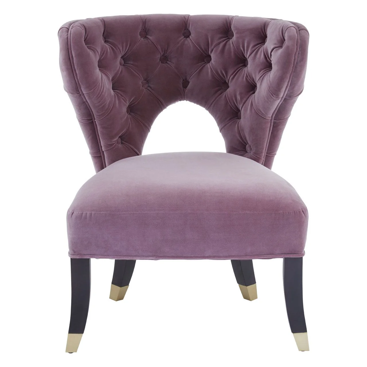 Villi Button Tufted Accent Chair - Lilac