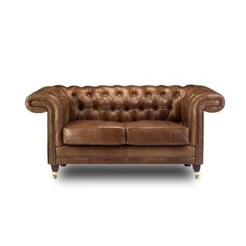 Charles Vintage Leather Square Arm Buttoned Chesterfield Sofa & Armchair Collection