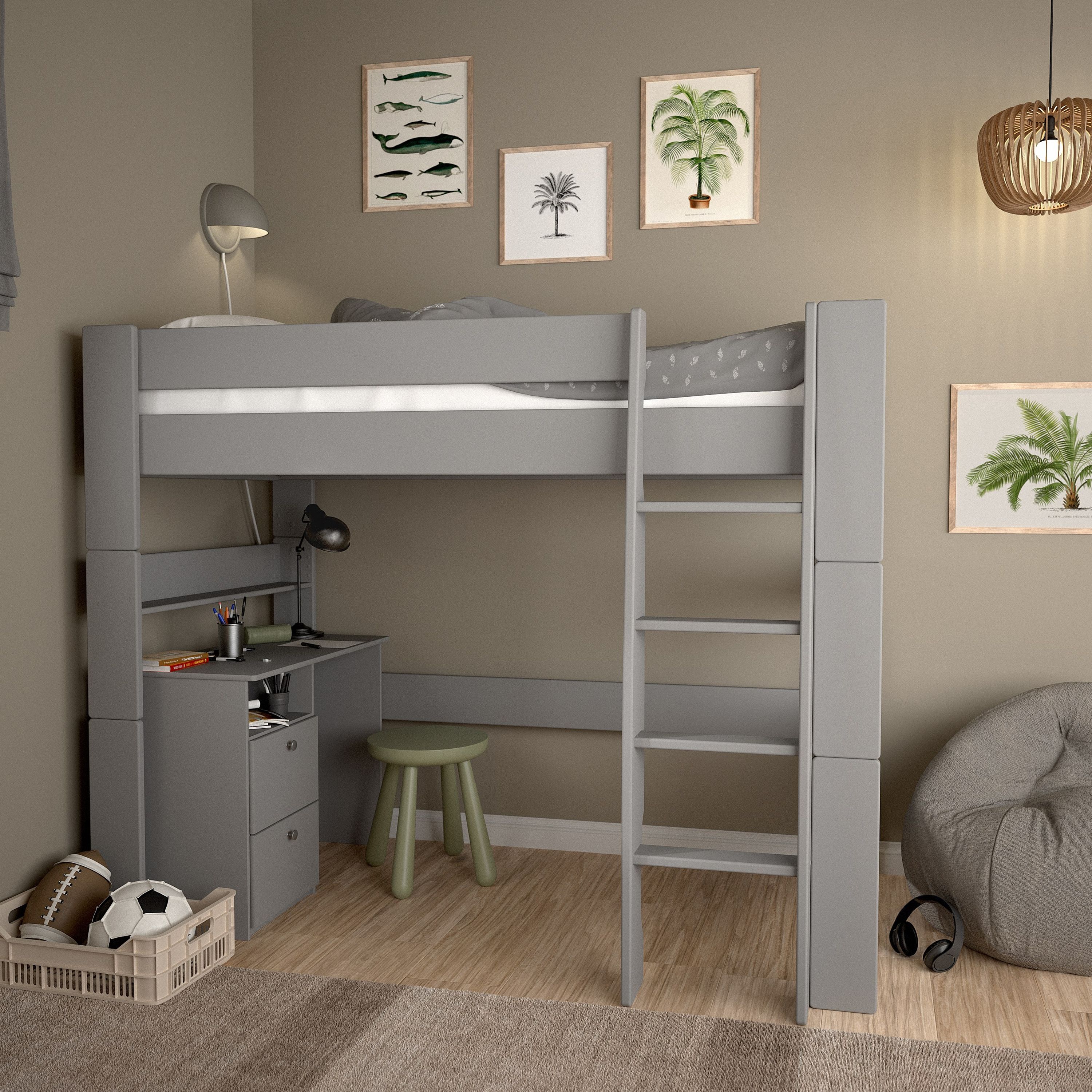 Folkestone Grey High Sleeper Bed