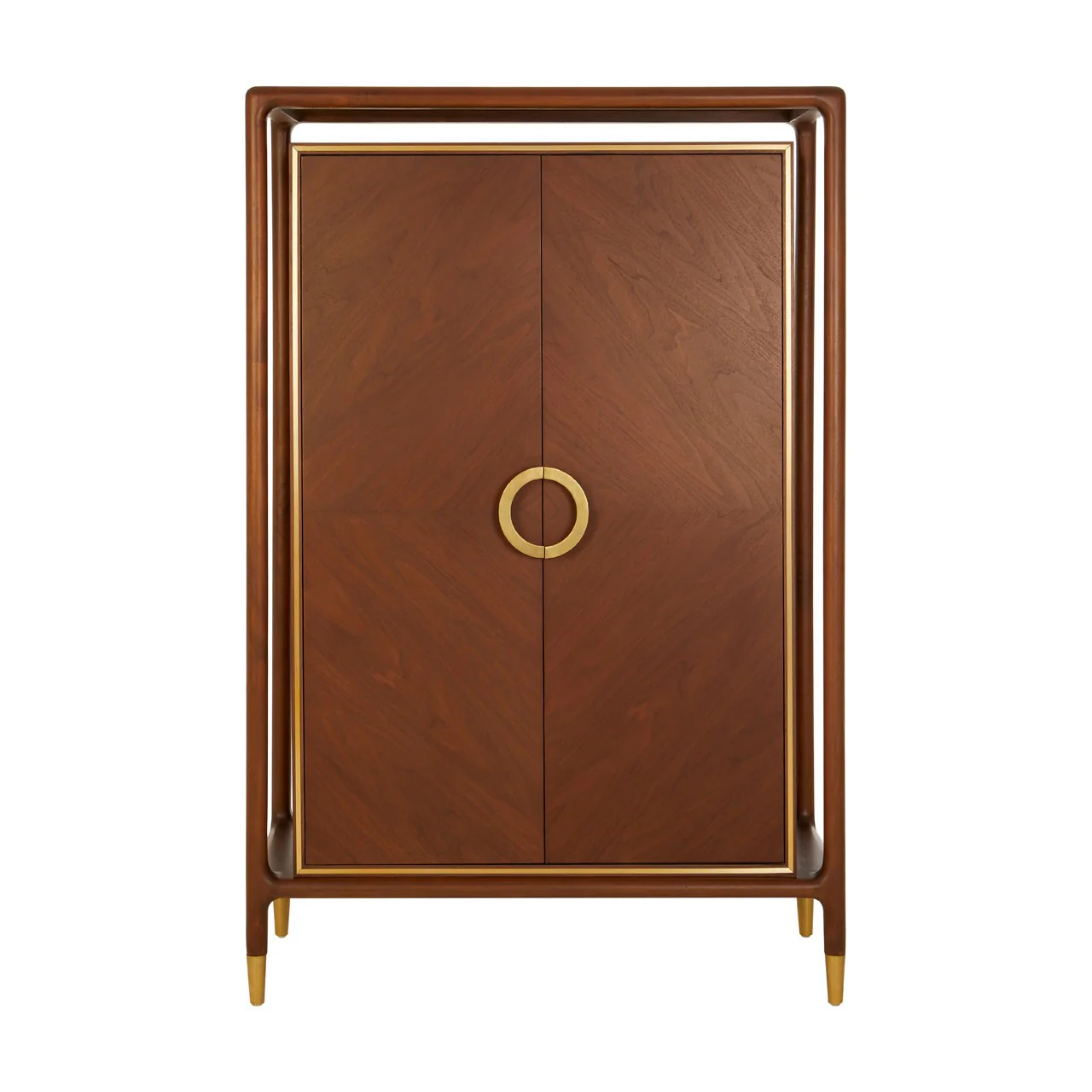 Lino Walnut & Brass 2 Door Cabinet