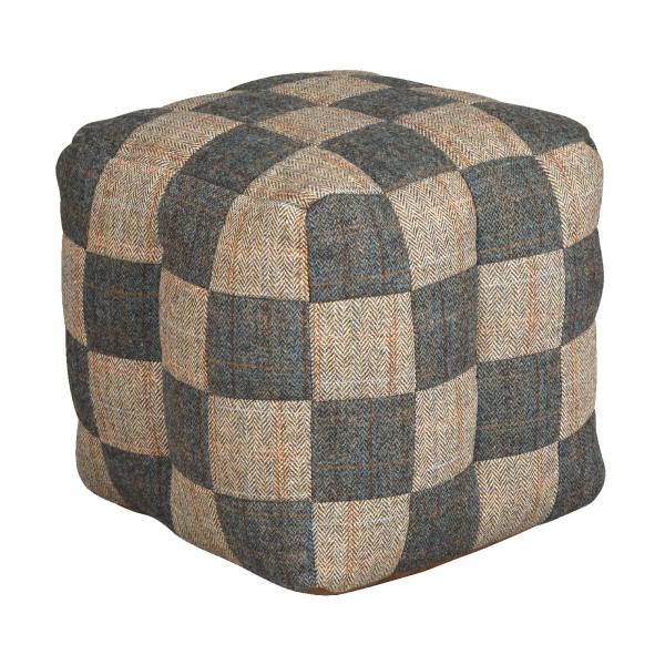 Moon Wool & Harris Tweed Patchwork Square Bean Bag