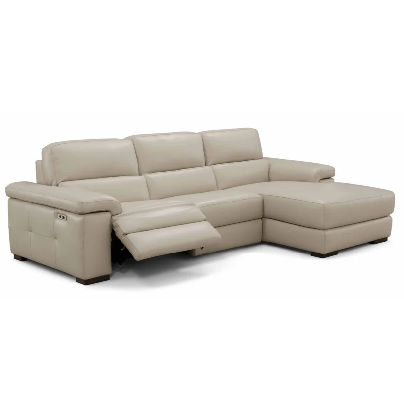 Stresa Italian Leather Power Recliner Chaise Sofa - Choice Of Leathers