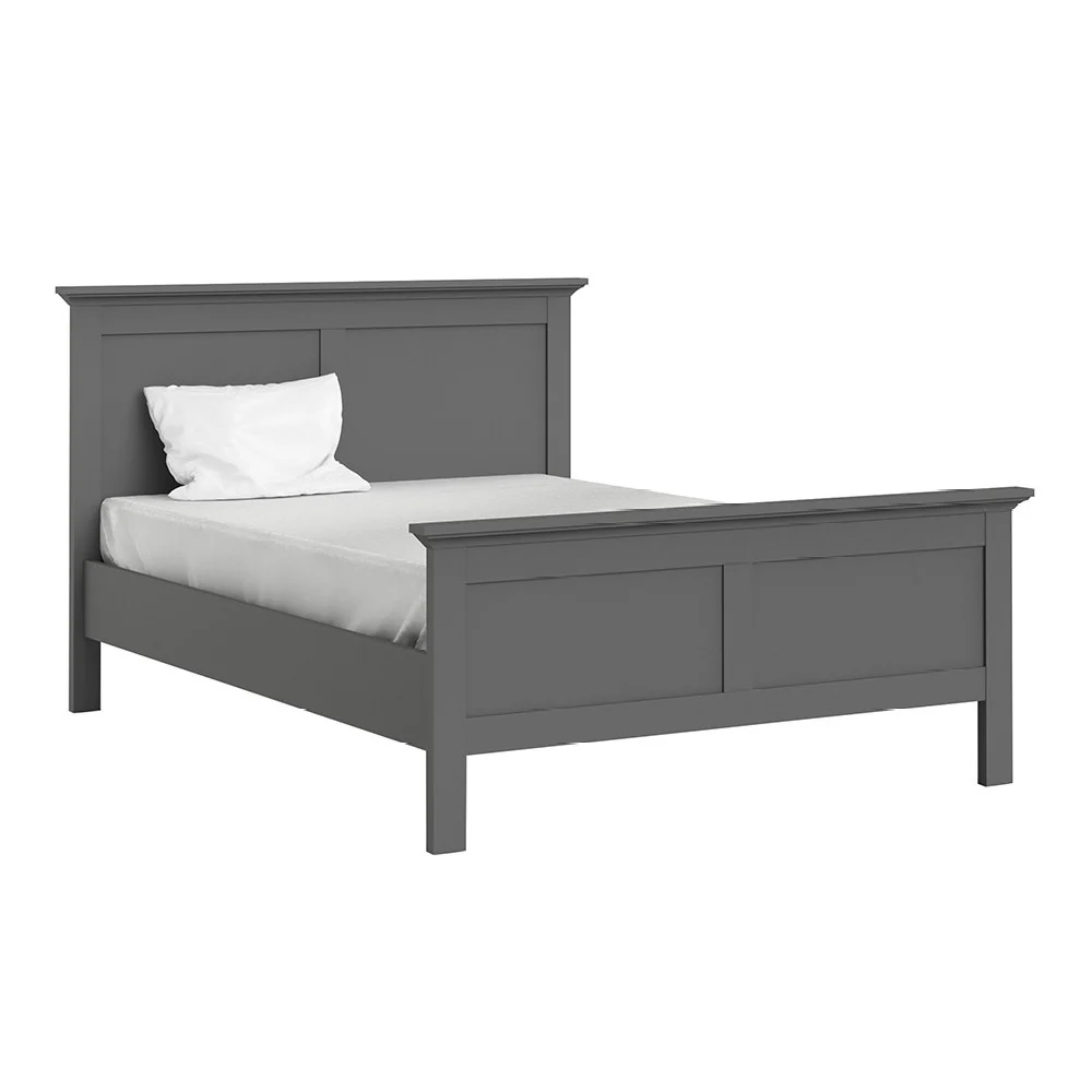 Parisian Double Bed 4ft6 in Matt Grey