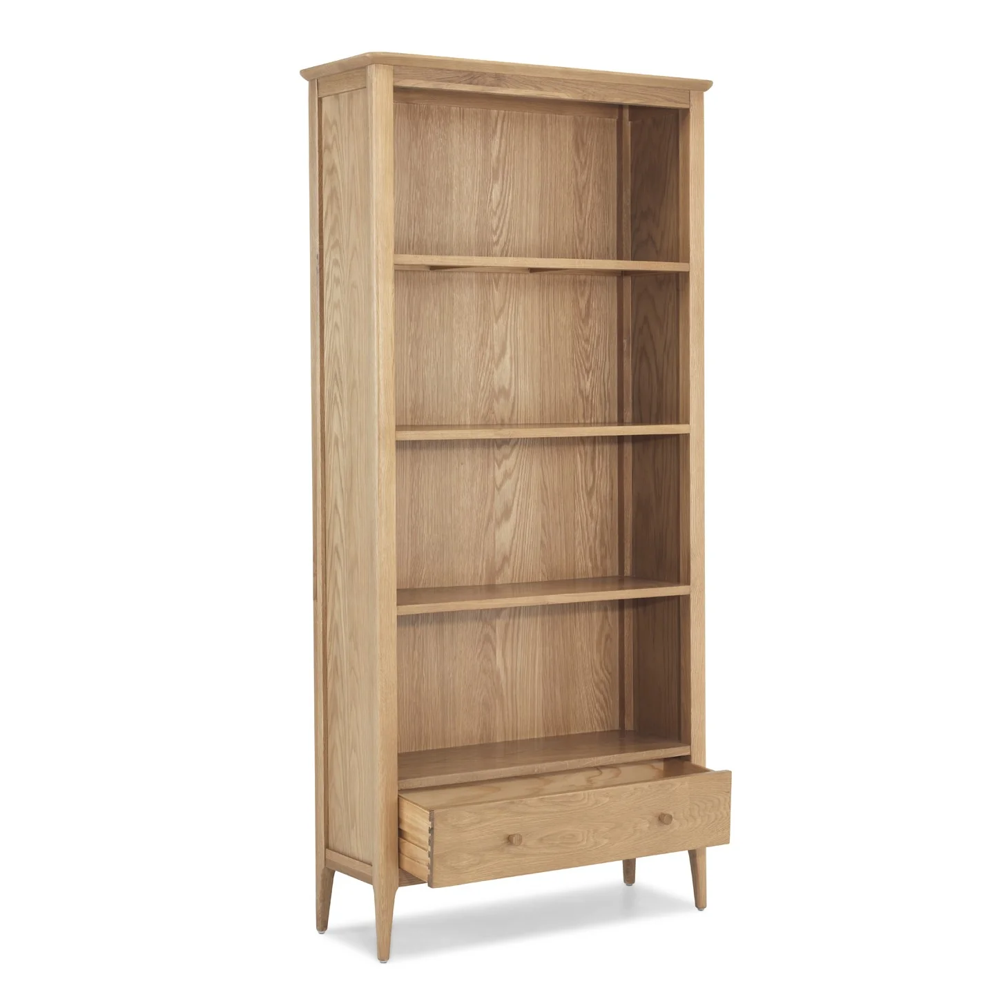 Berkley Nordic Oak 1 Drawer Large Bookcase