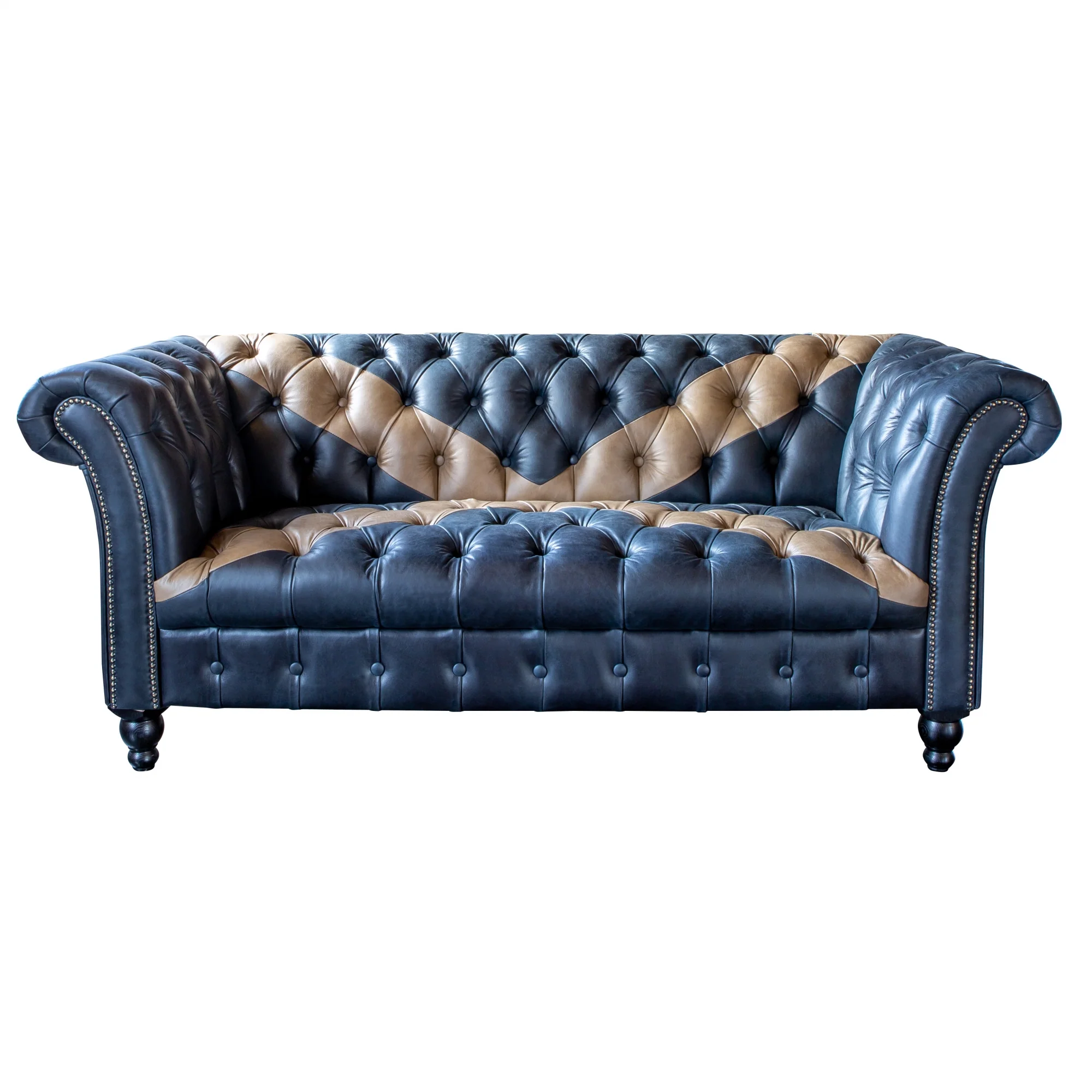 Saltire Vintage Leather Buttoned Chesterfield Sofa