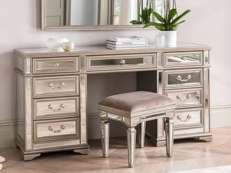 Jessica Champagne Mirrored Dressing Table