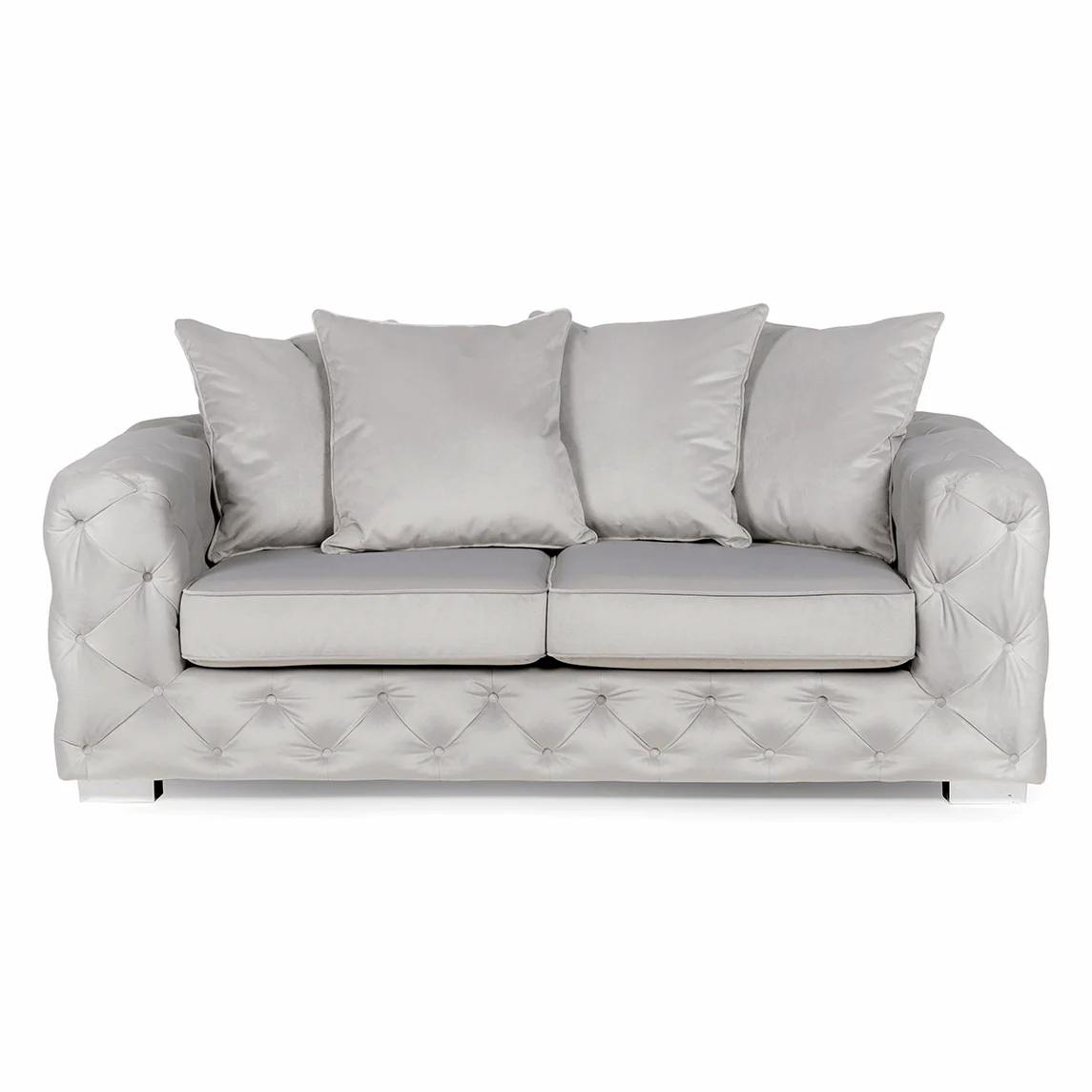 Alexa Plush Velvet Sofa & Armchair Collection - Pillow Or Classic Back - Choice Of Sizes & Colours
