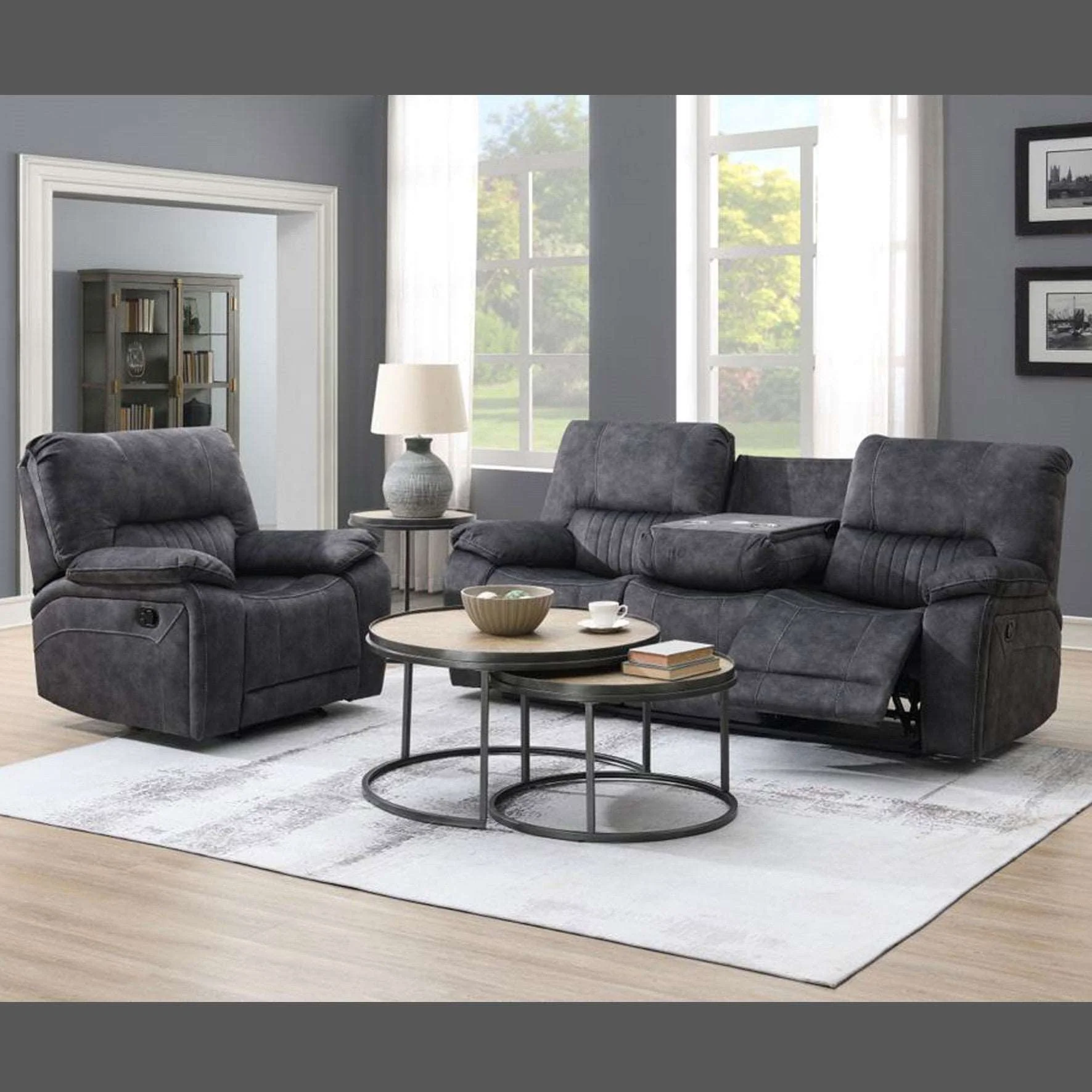 Hamilton Fabric Manual Recliner Armchair
