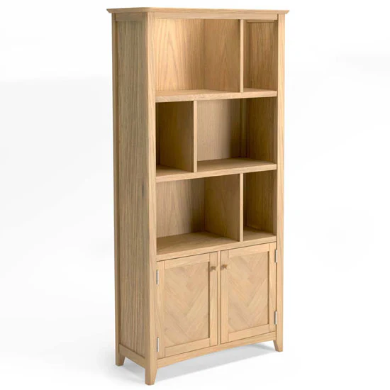 Grand Parquet Oak Large Multi Display Bookcase