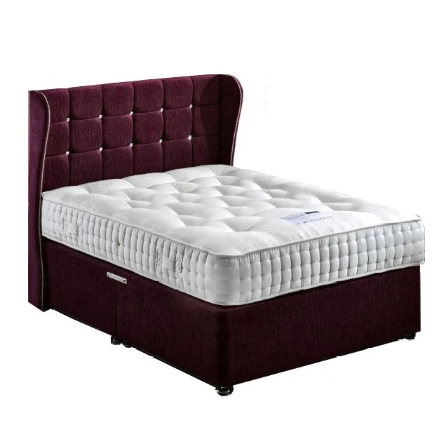 Windermere 4500 Luxury Divan Bed Set - Base + Mattress + Headboard - Choice Of Colours & Sizes