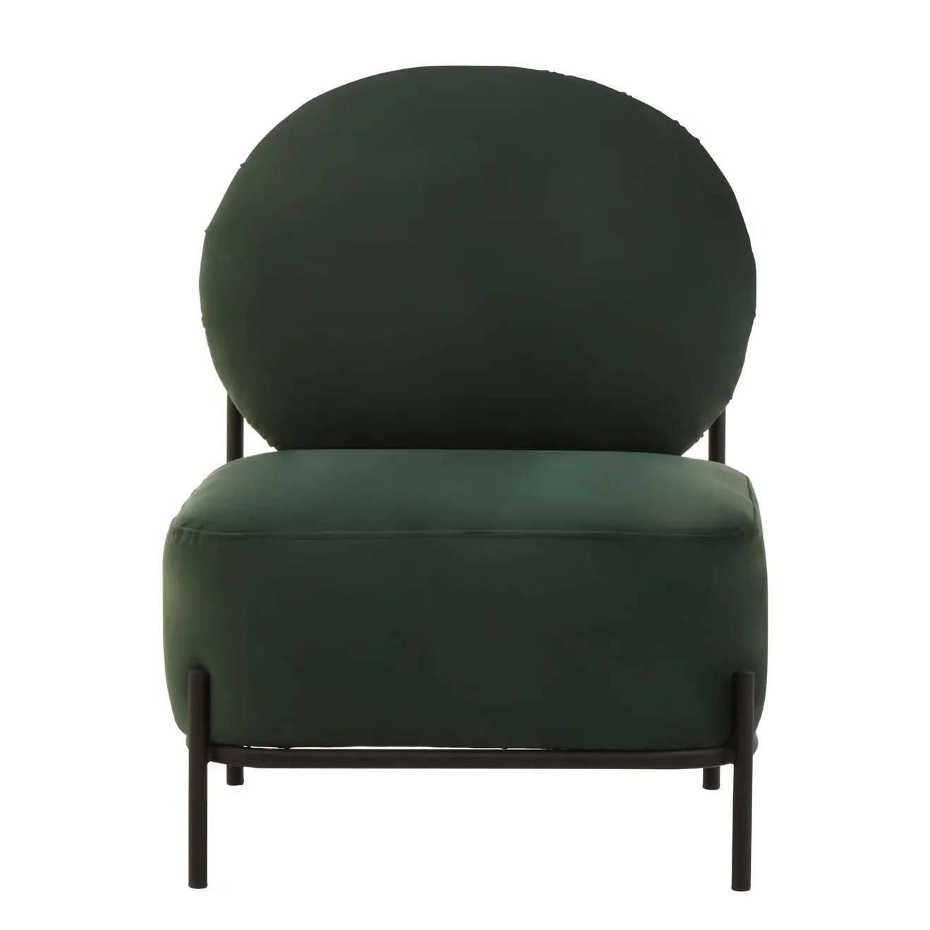 Hayek Green Velvet Armchair