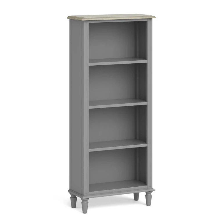 Marseille Grey Painted Slim Bookcase