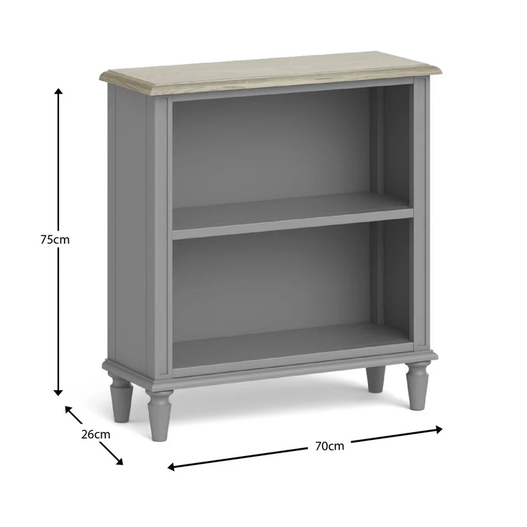 Marseille Grey Painted Small Bookcase