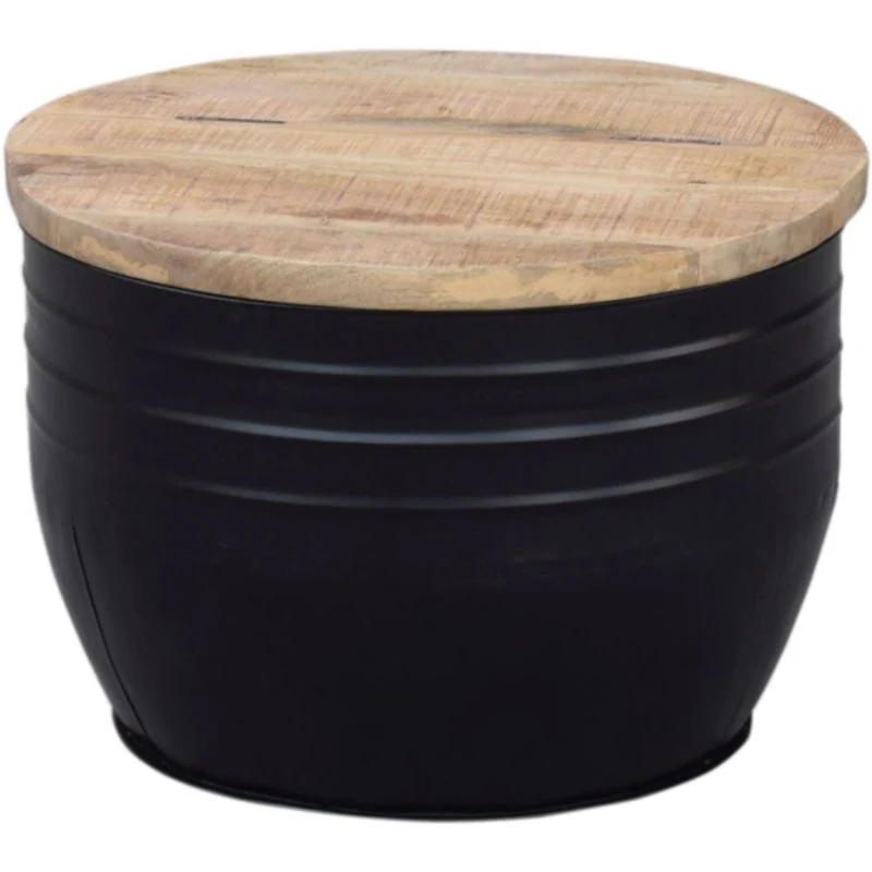 Modern Reclaimed Industrial Round Trunk Box - 377