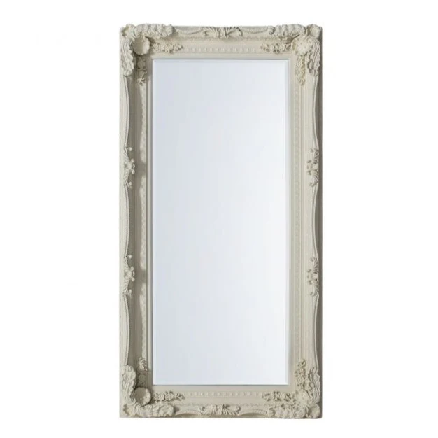 Carved Leonard Leaner Mirror Cream