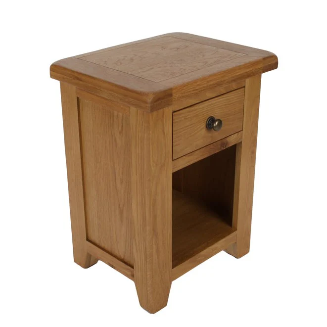 Torino Country Solid Oak 1 Drawer Bedside Table