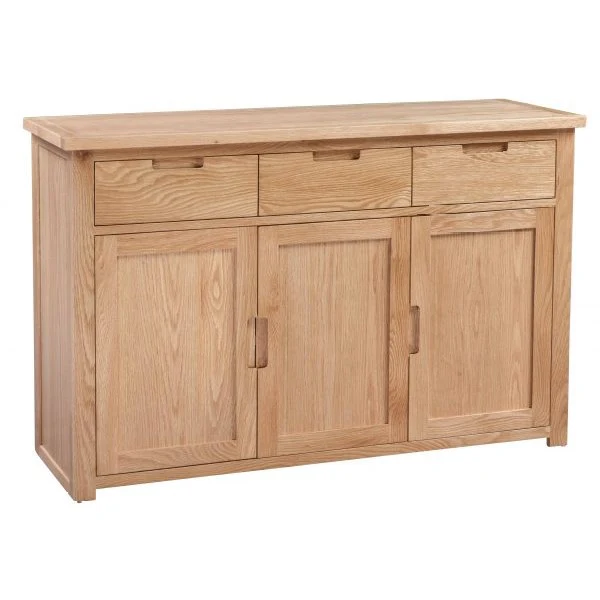 Romsey Solid Oak 3 Drawer 3 Door Large Sideboard