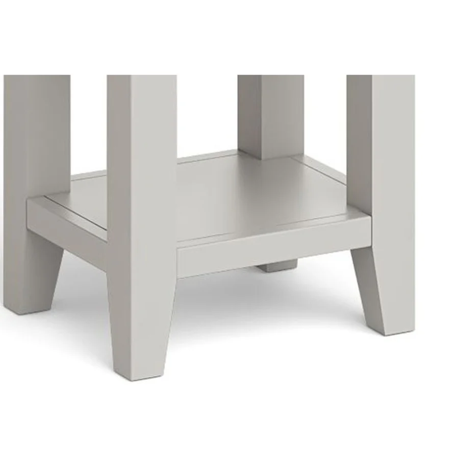 Country Grey and Oak Lamp Table with 1 Drawer & 1 Shelf