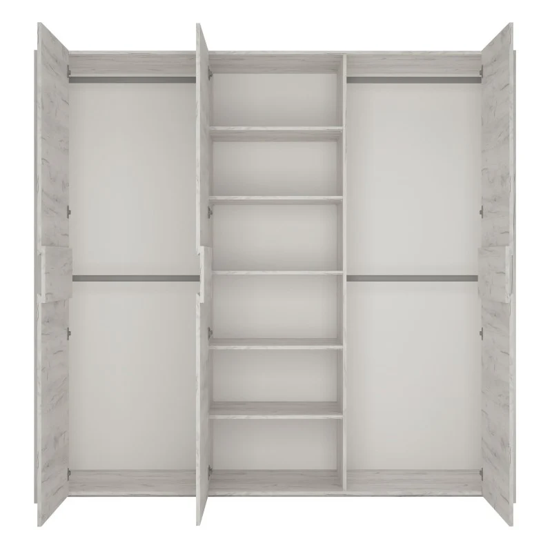 Angelica 3 Door Wardrobe - White Oak