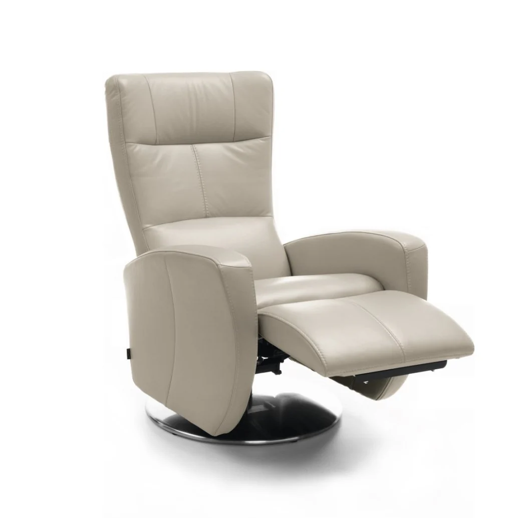 Aura Luxury Leather Recliner Swivel Chair - Choice Of Manual Or Power Recline