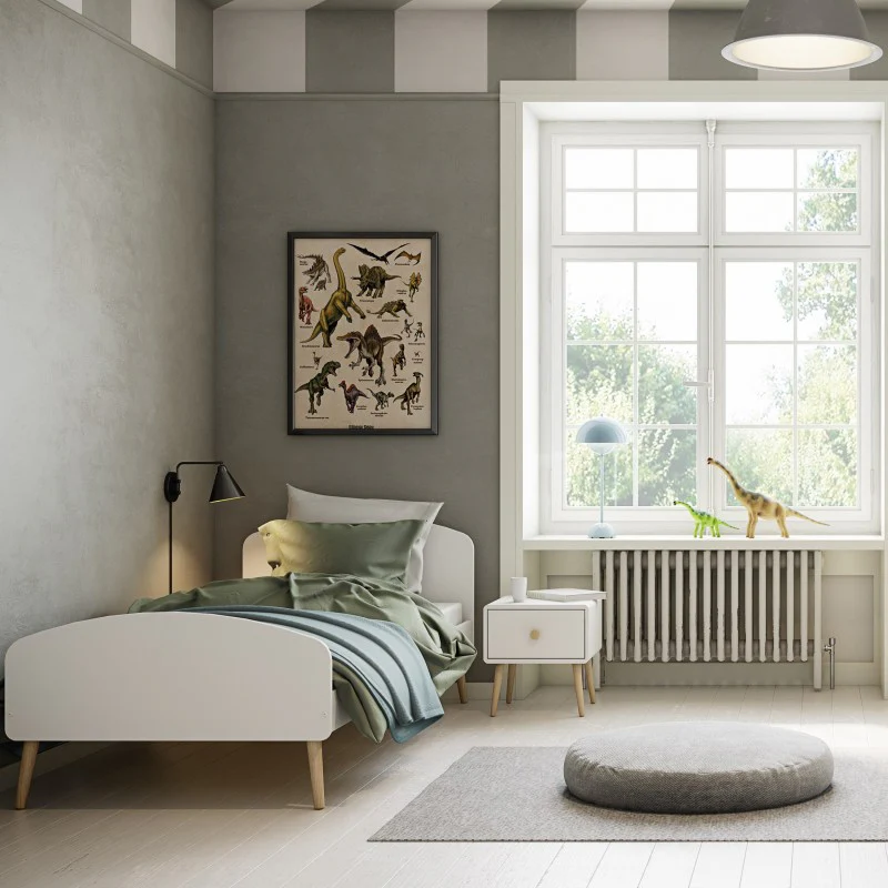 Gaia Single Bed - Pure White