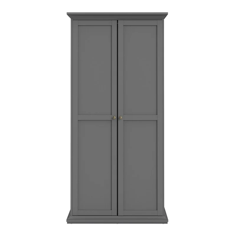 Parisian 2 Door Wardrobe in Matt Grey