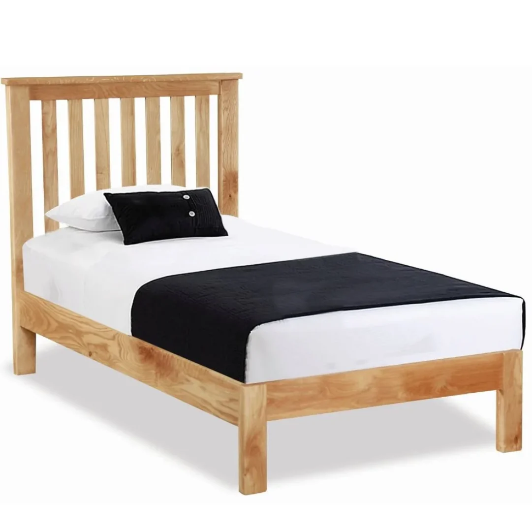 Bevel Natural Solid Oak Single Bed