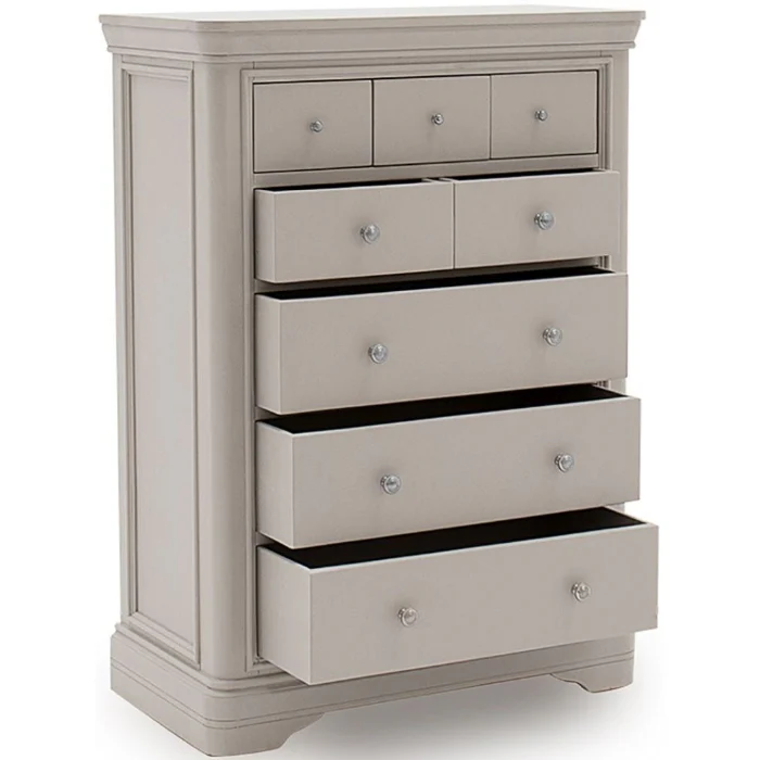 Mabel Taupe Painted 8 Drawer Tall Chest - Out Of Stock ETA 15/1/2024