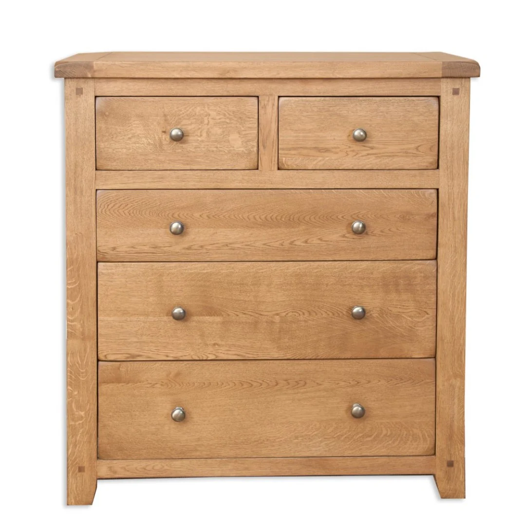Wiltshire Country Oak 2 over 3 Chest Of Drawers