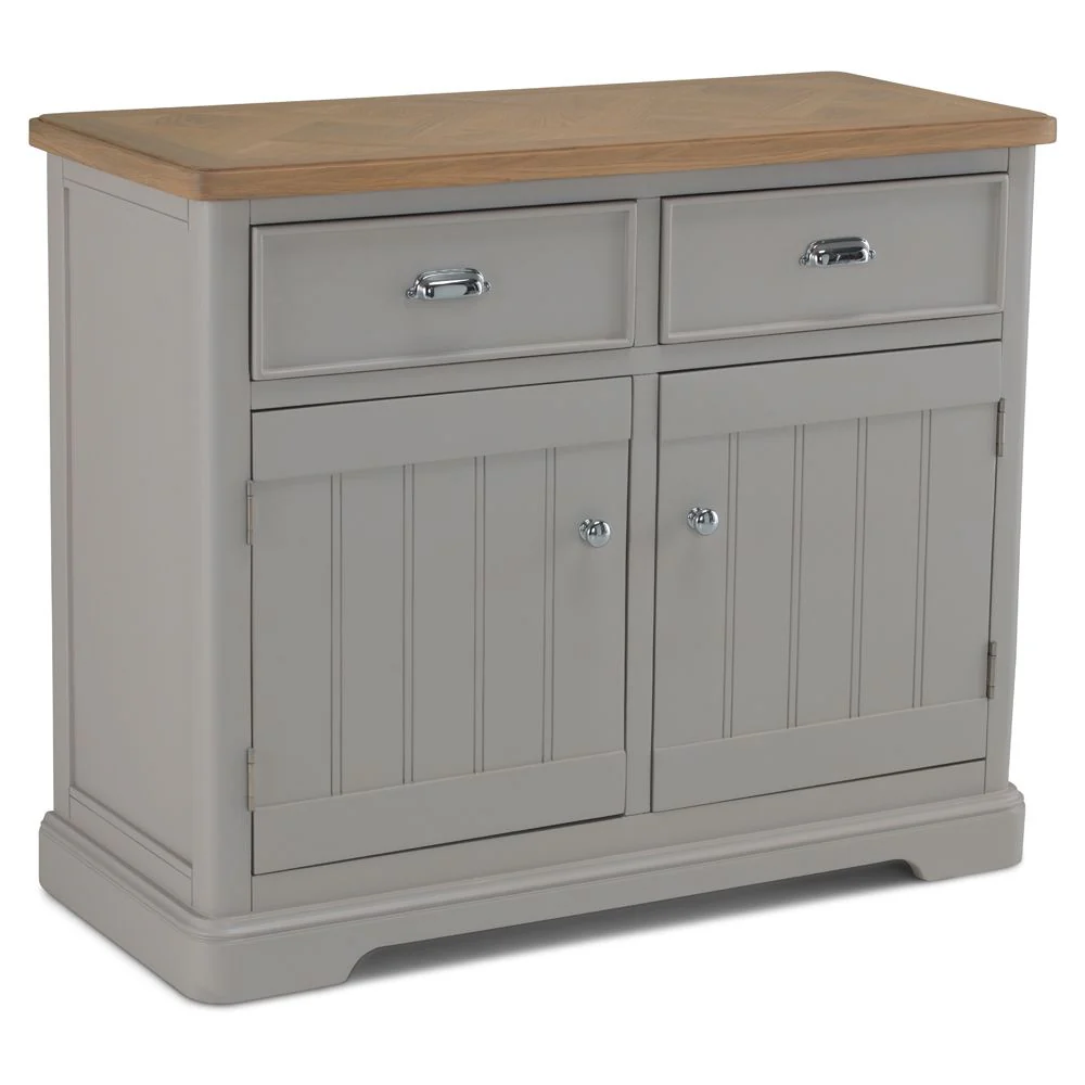 Sunbury Oak & Grey Painted 2 Door 2 Drawer Sideboard