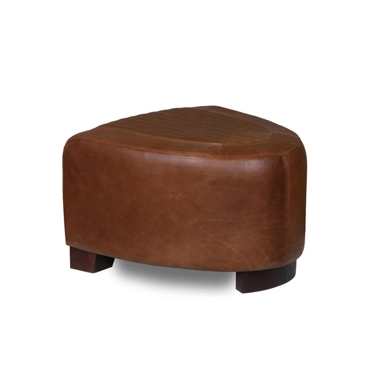 Spitfire Aniline Leather Footstool - Choice Of Feet & Leathers