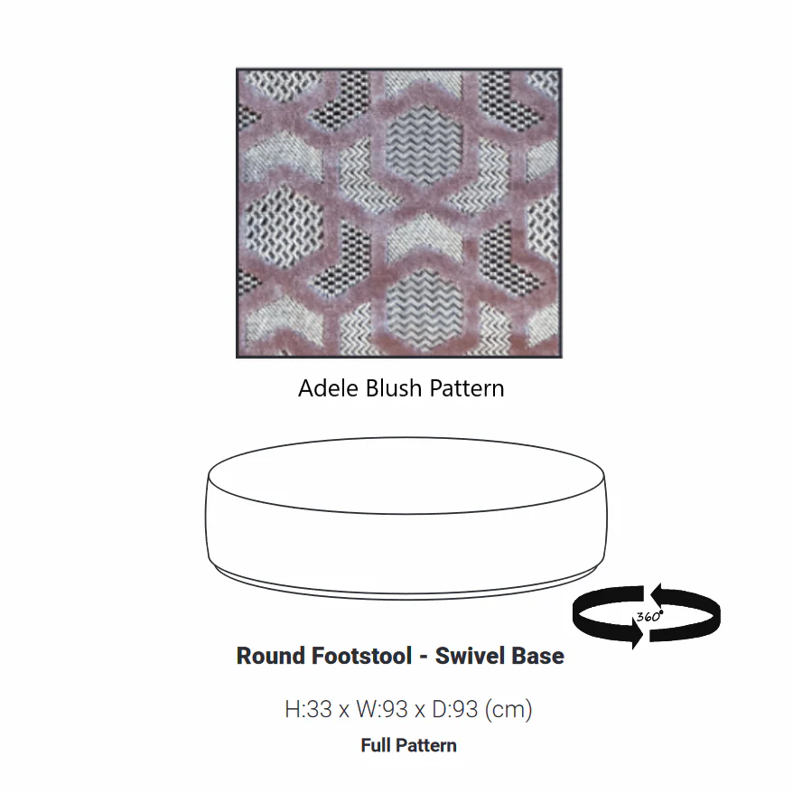 Freesia Footstool Collection - Choice Of Standard or Swivel Base