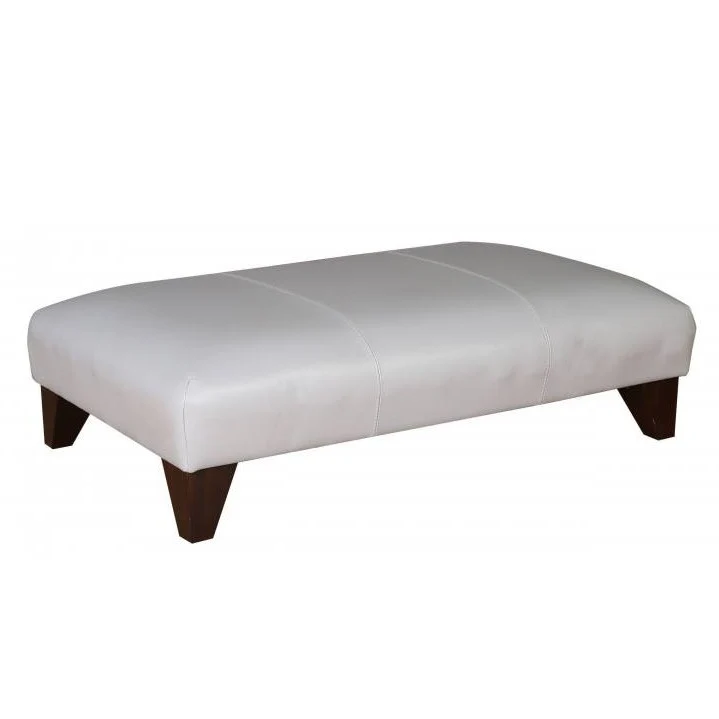 Austin Leather Banquette Footstool