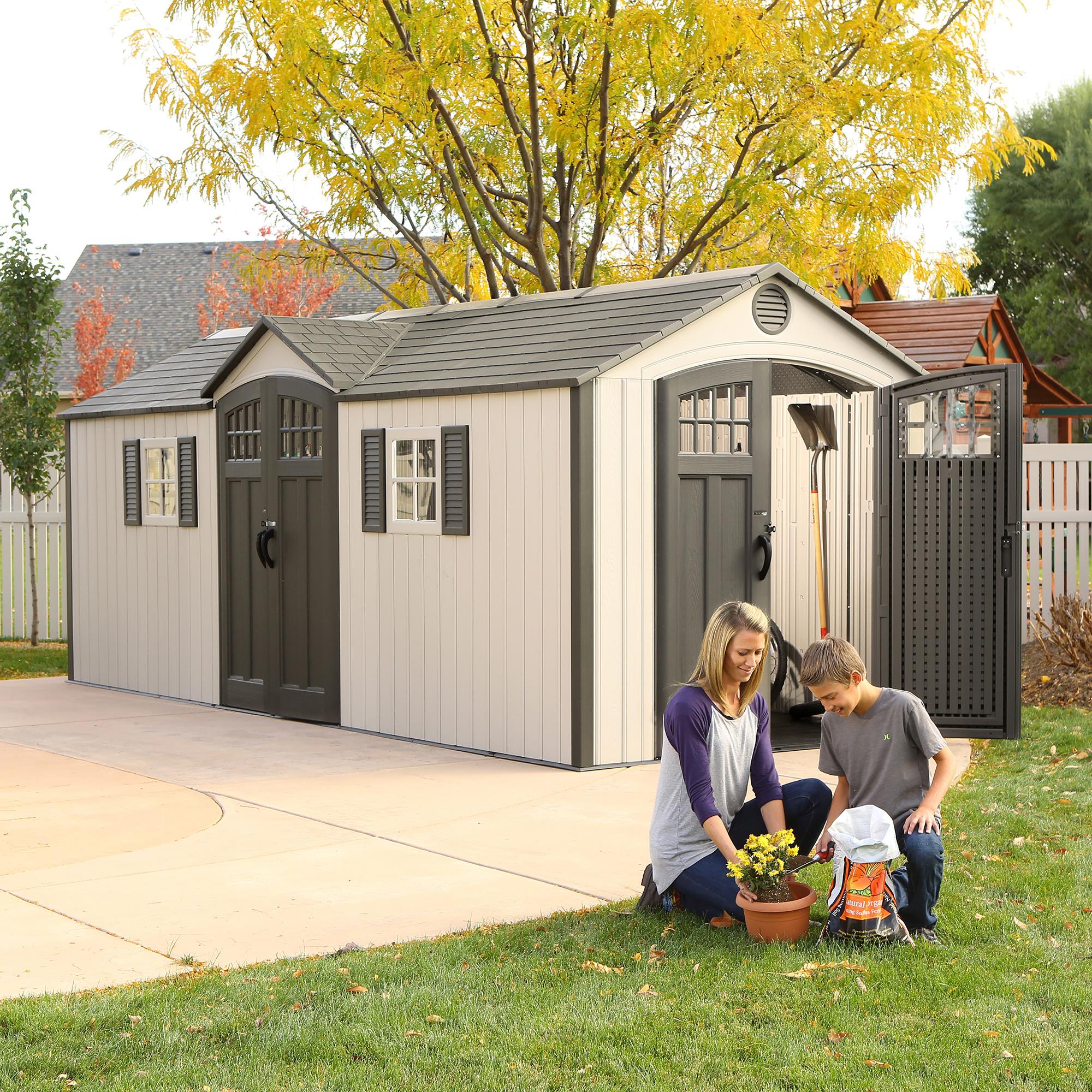 Lifetime 20 Ft. x 8 Ft. Outdoor Storage Shed - 60127