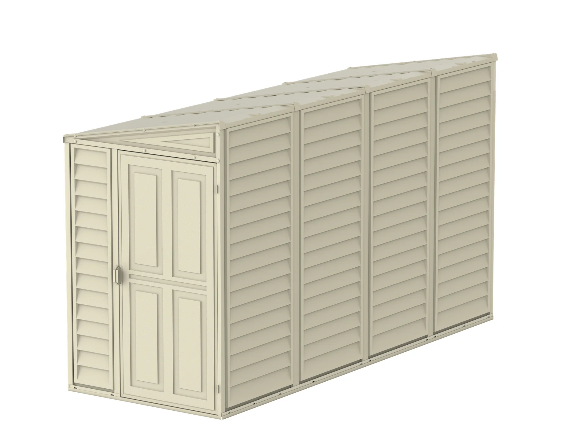 Duramax Sidemate 4'x10' Vinyl Resin Outdoor Storage Shed with Foundation Kit
