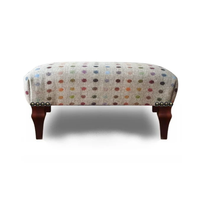 Moon Wool Small Banquet Footstool - Choice Of Wool & Legs