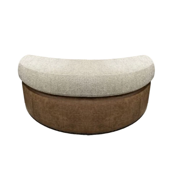 Darwin Half Moon Footstool - Choice Of Fabrics