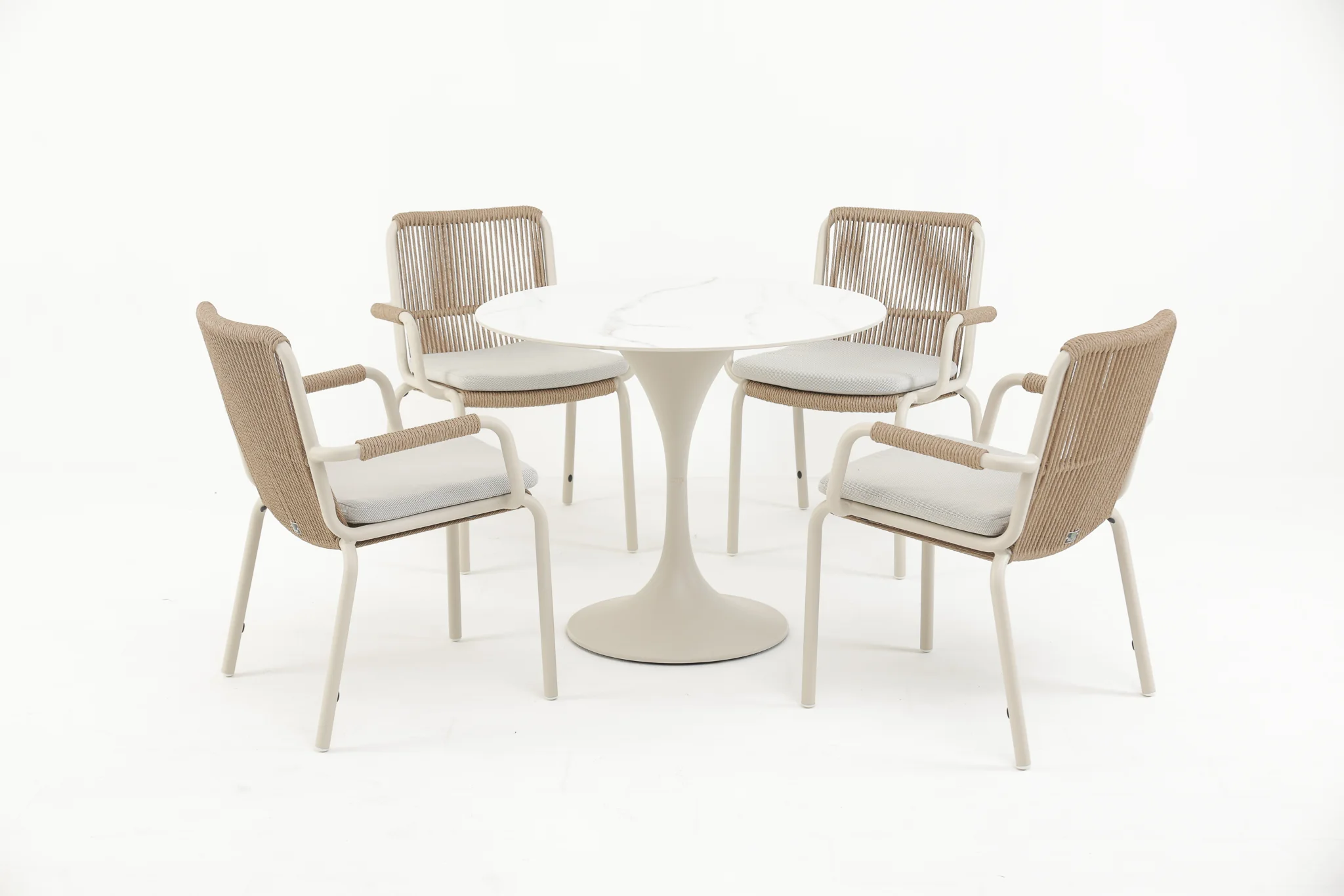 TARAMANTI-HOLMEST Outdoor Bistro Set with Armchairs