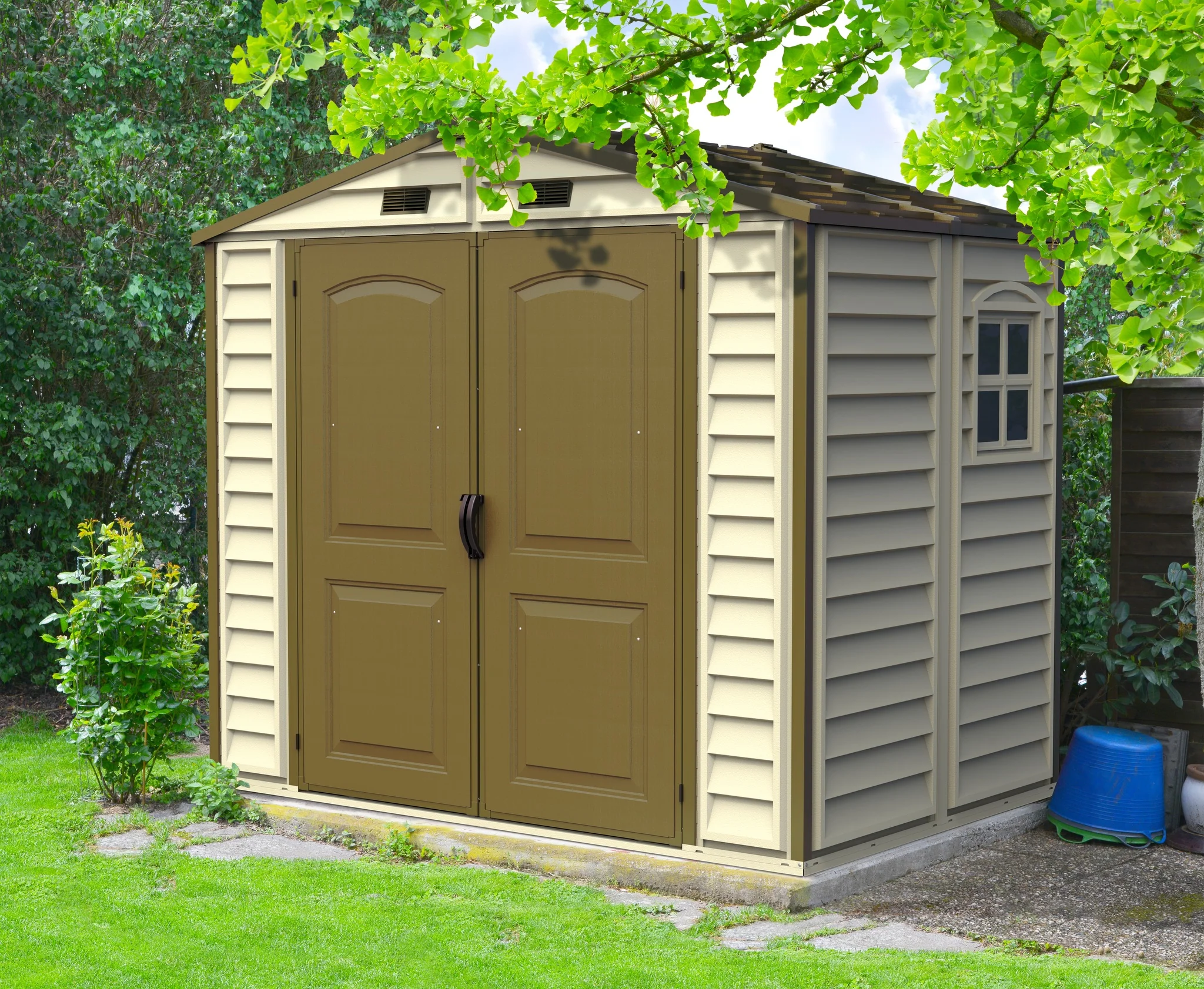 Duramax StoreAll 8'x6' Vinyl Shed with Foundation - 30115