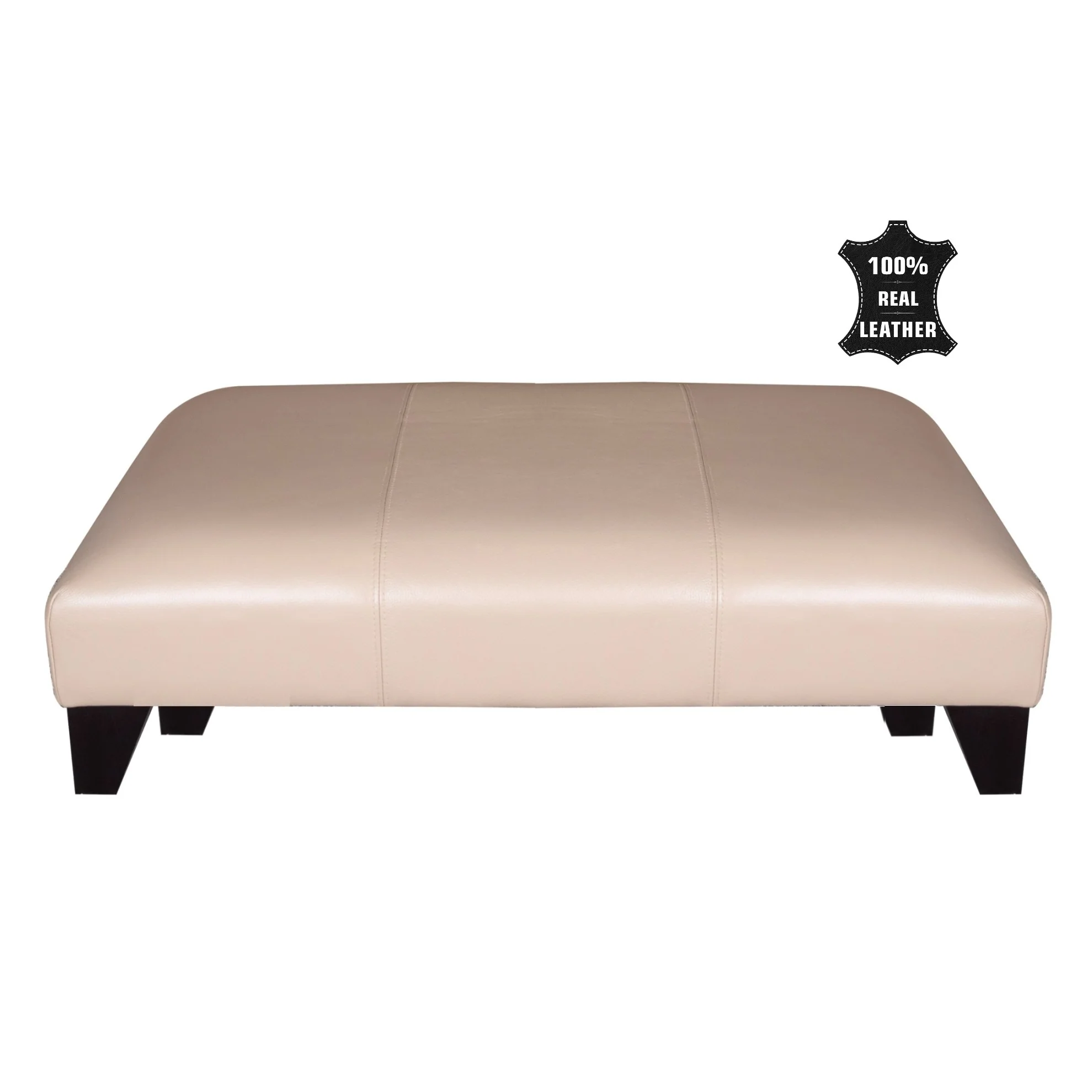 Austin Leather Banquette Footstool