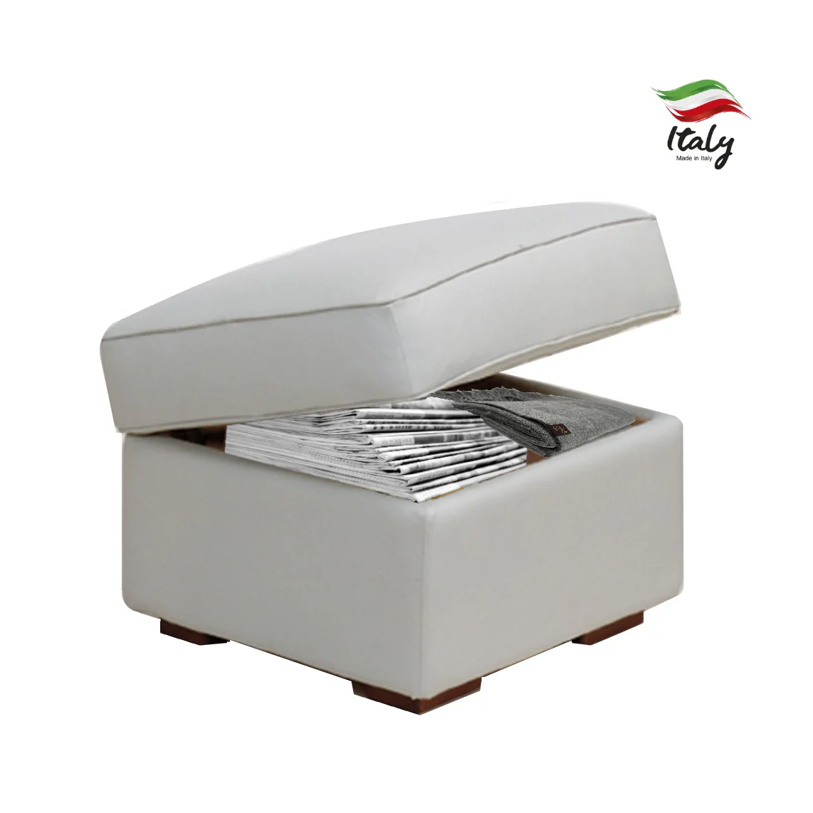 Italian Leather Storage Footstool - Choice Of Leathers