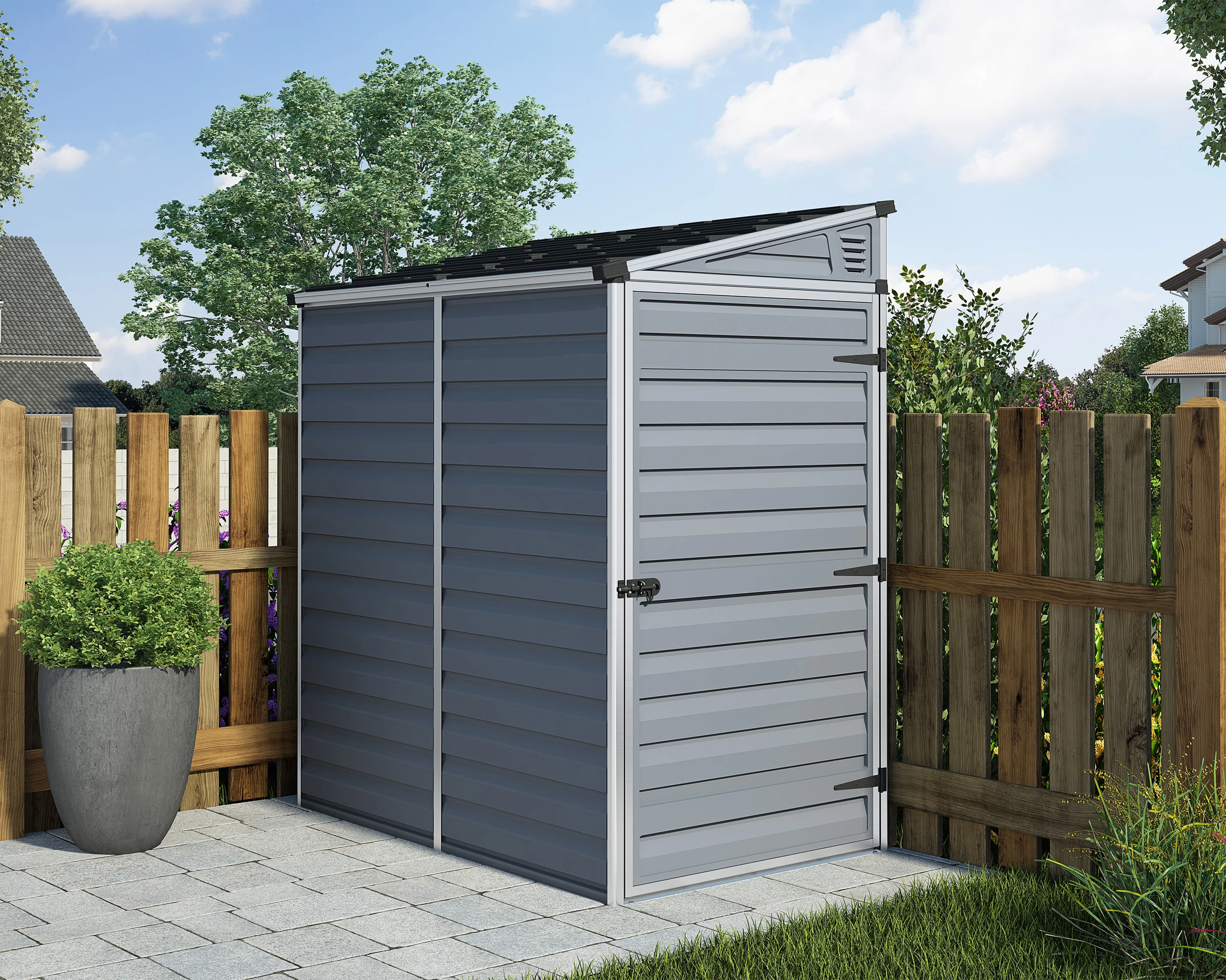 Canopia SkyLight 4' x 6' Lean-To Shed - Gray