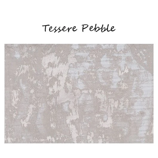 Tessere Pebble Fabric Round Accent Footstool