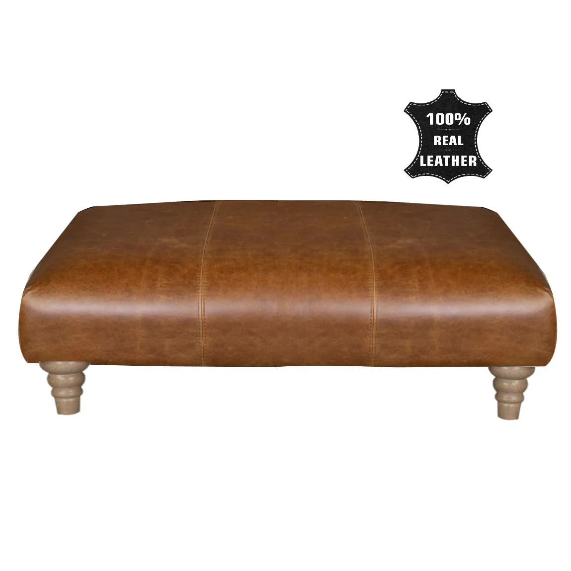 Beatrix Leather Footstool - Choice Of Feet & Leathers