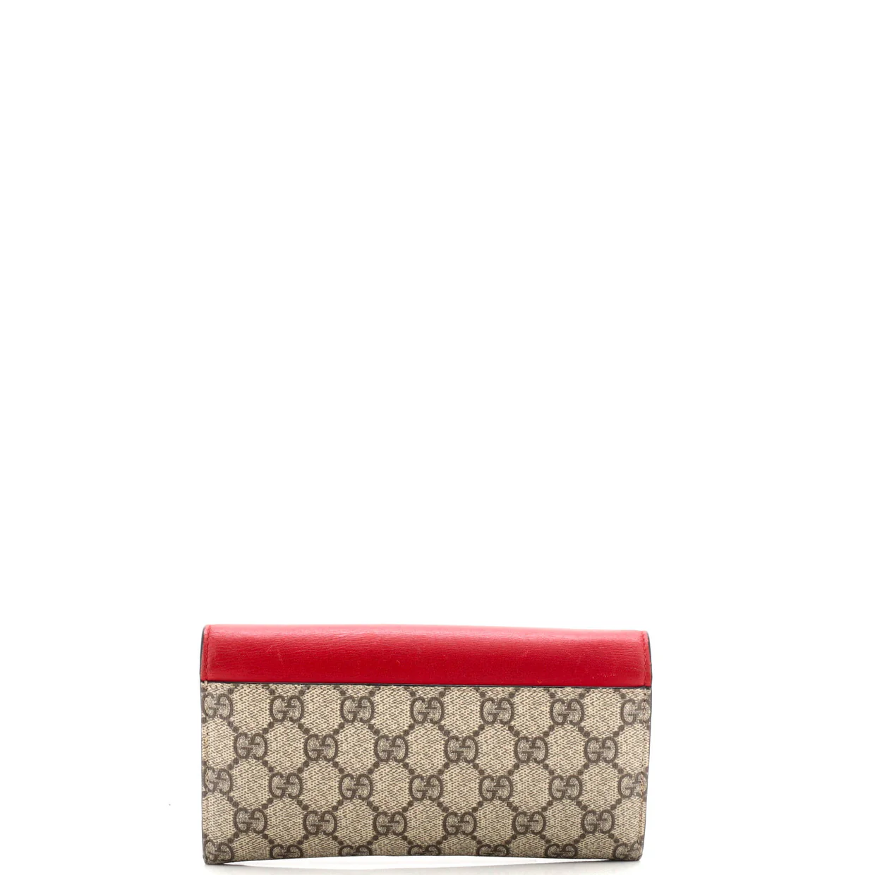 Padlock Continental Chain Wallet GG Coated Canvas and Leather Long - Deep Luxury