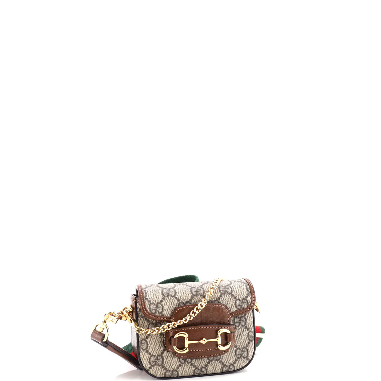 Horsebit 1955 Flap Wallet with Strap GG Coated Canvas - Deep Luxury