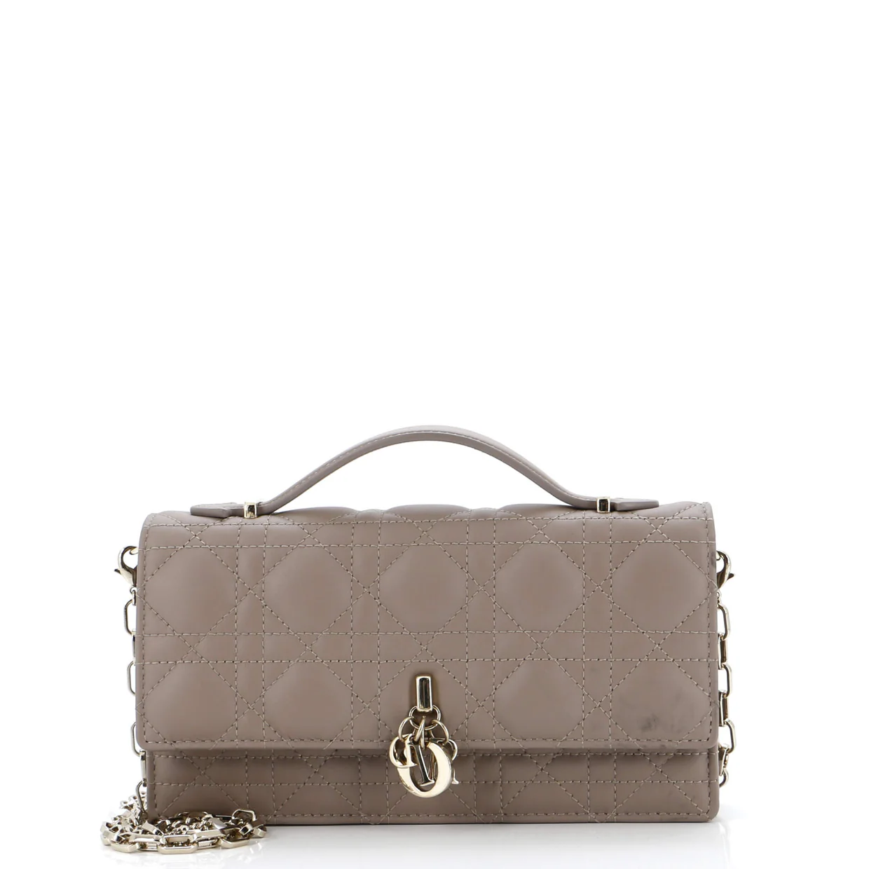 My Dior Top Handle Flap Bag Cannage Quilt Lambskin Small - Deep Luxury